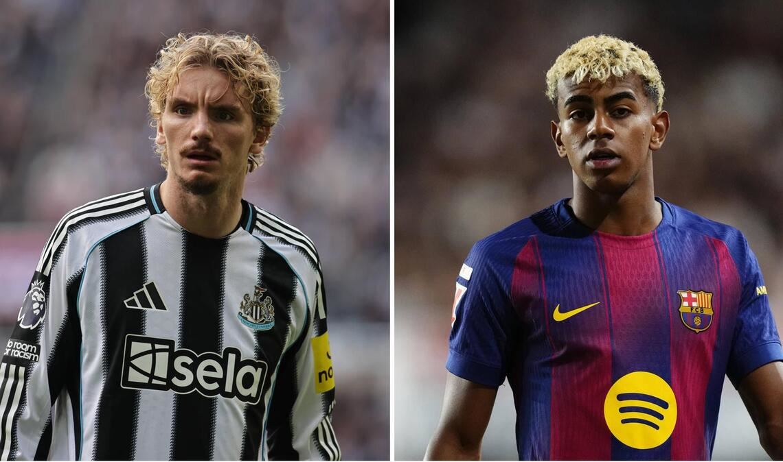 Werden am Donnerstag in der Champions League nicht aufeinander treffen: Ex-VfB-Stürmer Nick Woltemade und Barcelona-Jungstar Lamine Jamal.