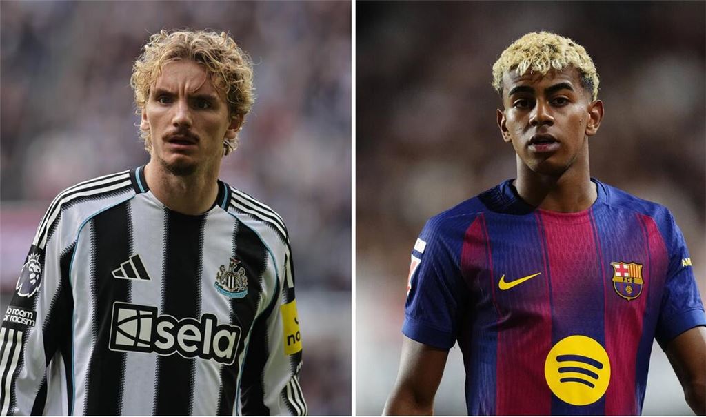 Werden am Donnerstag in der Champions League nicht aufeinander treffen: Ex-VfB-Stürmer Nick Woltemade und Barcelona-Jungstar Lamine Jamal.