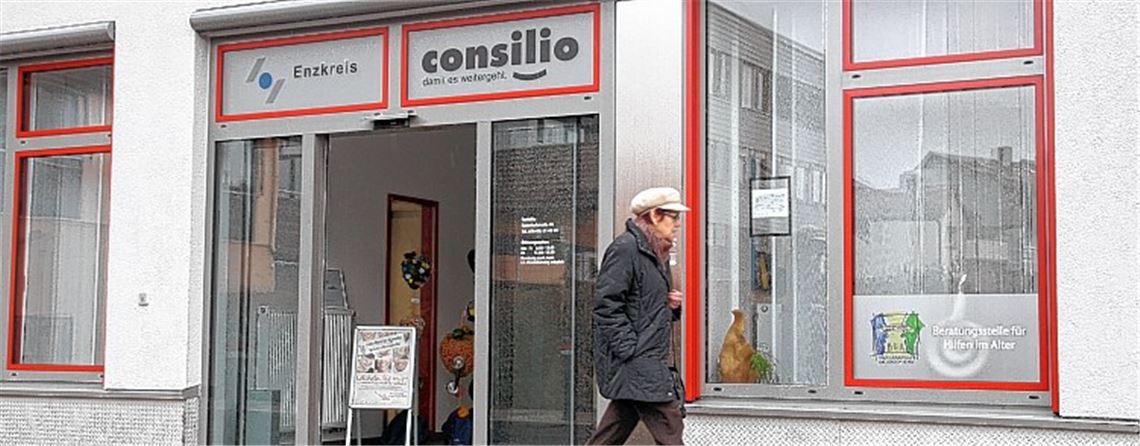 Wichtige Anlaufstelle an der Bahnhofstraße 86: Die Beratungsstelle „Consilio“ bündelt Serviceleistungen für ältere Menschen und ihre Angehörigen aus der Stadt und dem Enzkreis.