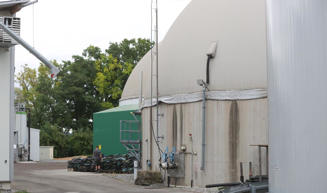 Wichtiger Faktor: die Biomethananlage der Stadtwerke in den „Waldäckern“. Foto: Archiv