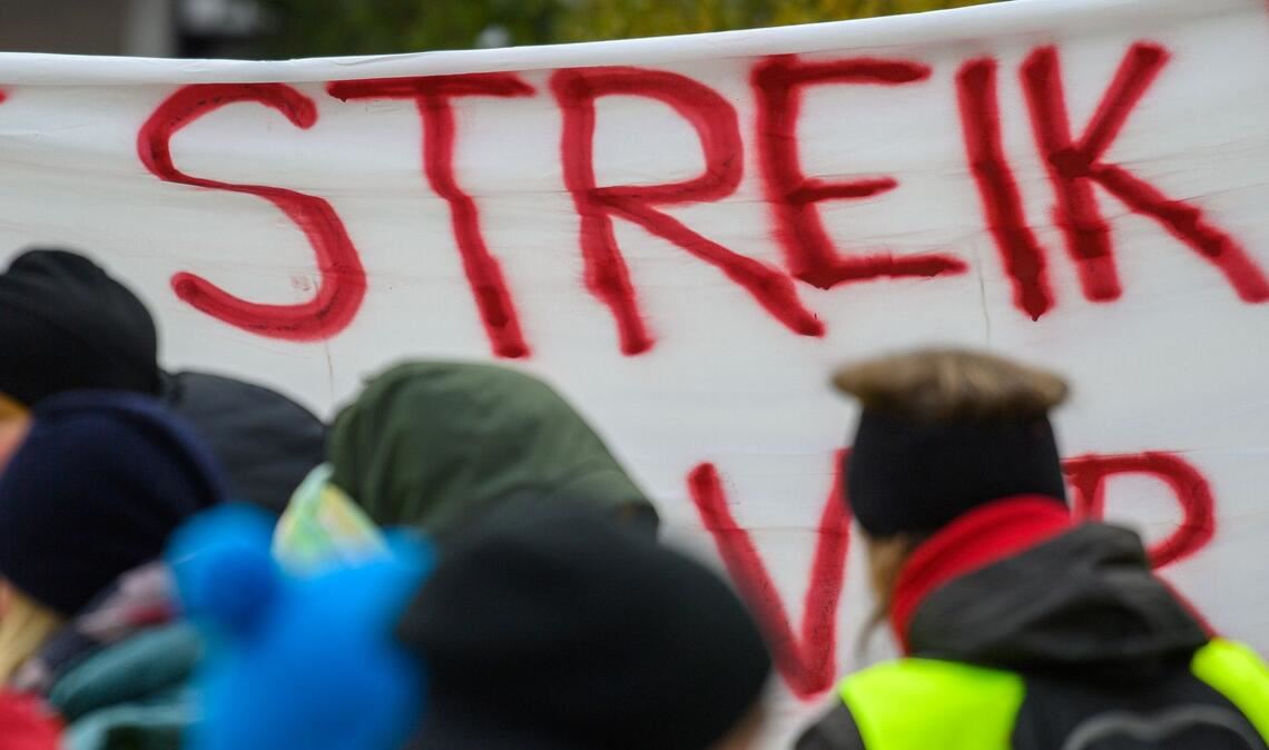 Wie hier in Magdeburg soll es in der kommenden Woche noch einmal viele Warnstreiks geben. (Archivbild)
