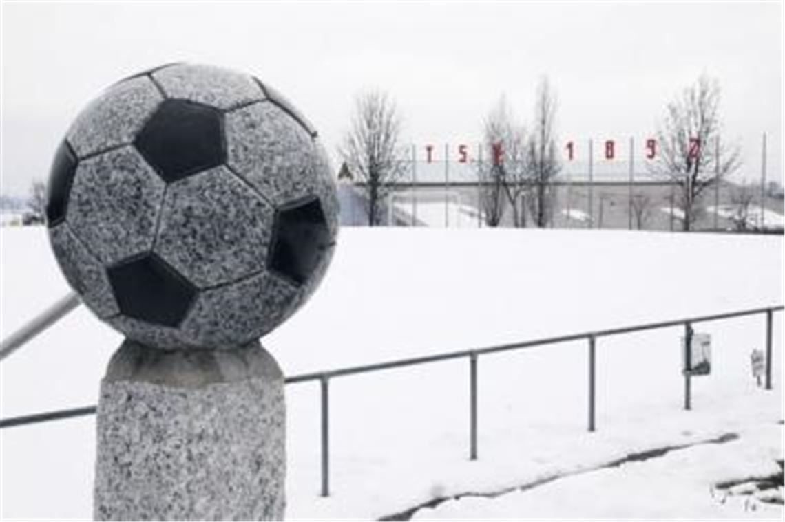 Wiernsheim, ein Wintermärchen: So hat es noch gestern Mittag auf dem Sportgelände ausgesehen. Doch vielleicht spült der für heute Nachmittag vorhergesagte Regen den Schnee hinfort.
Foto: Eigner