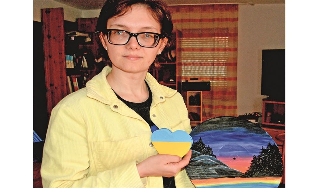 Will sich von der Angst nicht lähmen lassen: Die Ukrainerin Alona Mazigwa hilft den Menschen in der Heimat und bittet um Unterstützung. Fotos: Stahlfeld