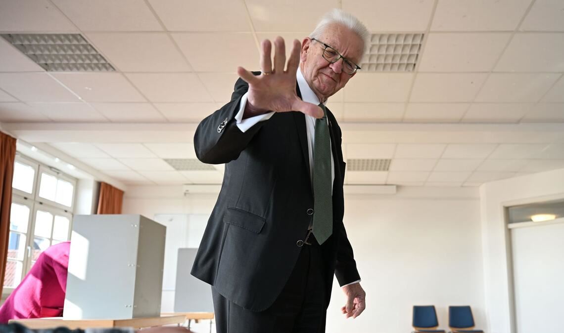 Winfried Kretschmann hat gewählt.