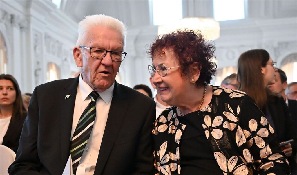 Winfried Kretschmann  und seine Ehefrau Gerlinde Kretschmann.
