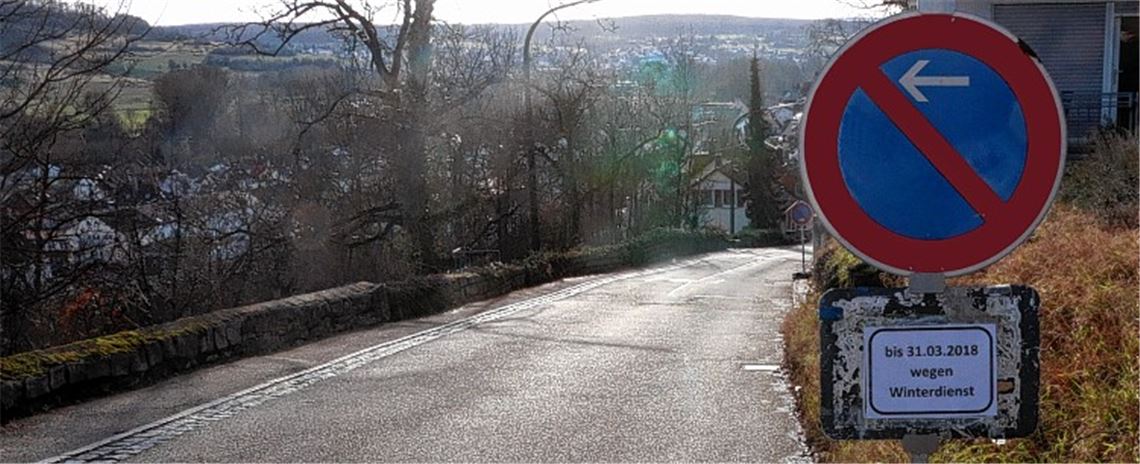 Winterliches Parkverbot