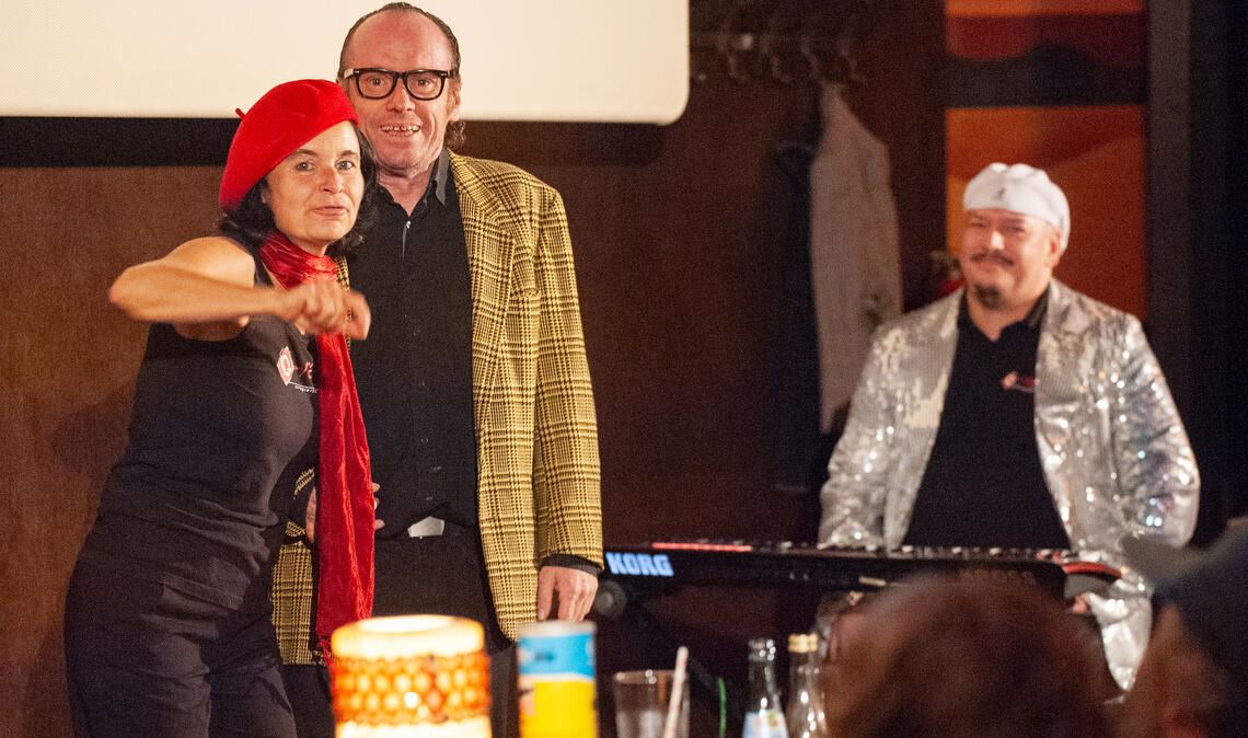 Witzig: Sandra Hehrlein, Jörg Pollinger und Michael Fiedler (v.li.). Foto: Fotomoment