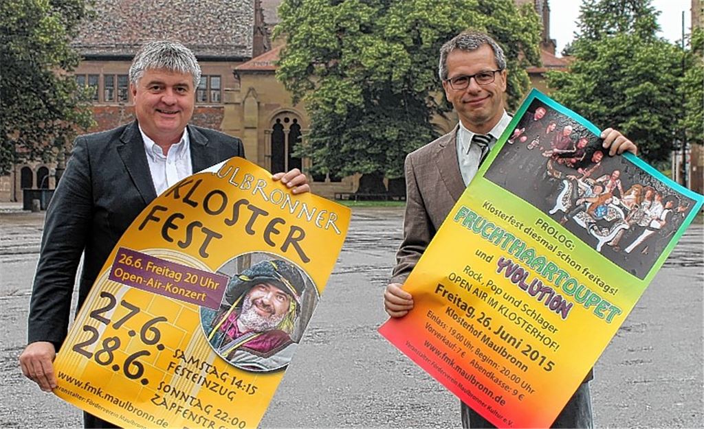 Wolfgang Haalboom (li.) und Andreas Felchle fiebern dem Klosterfest entgegen.