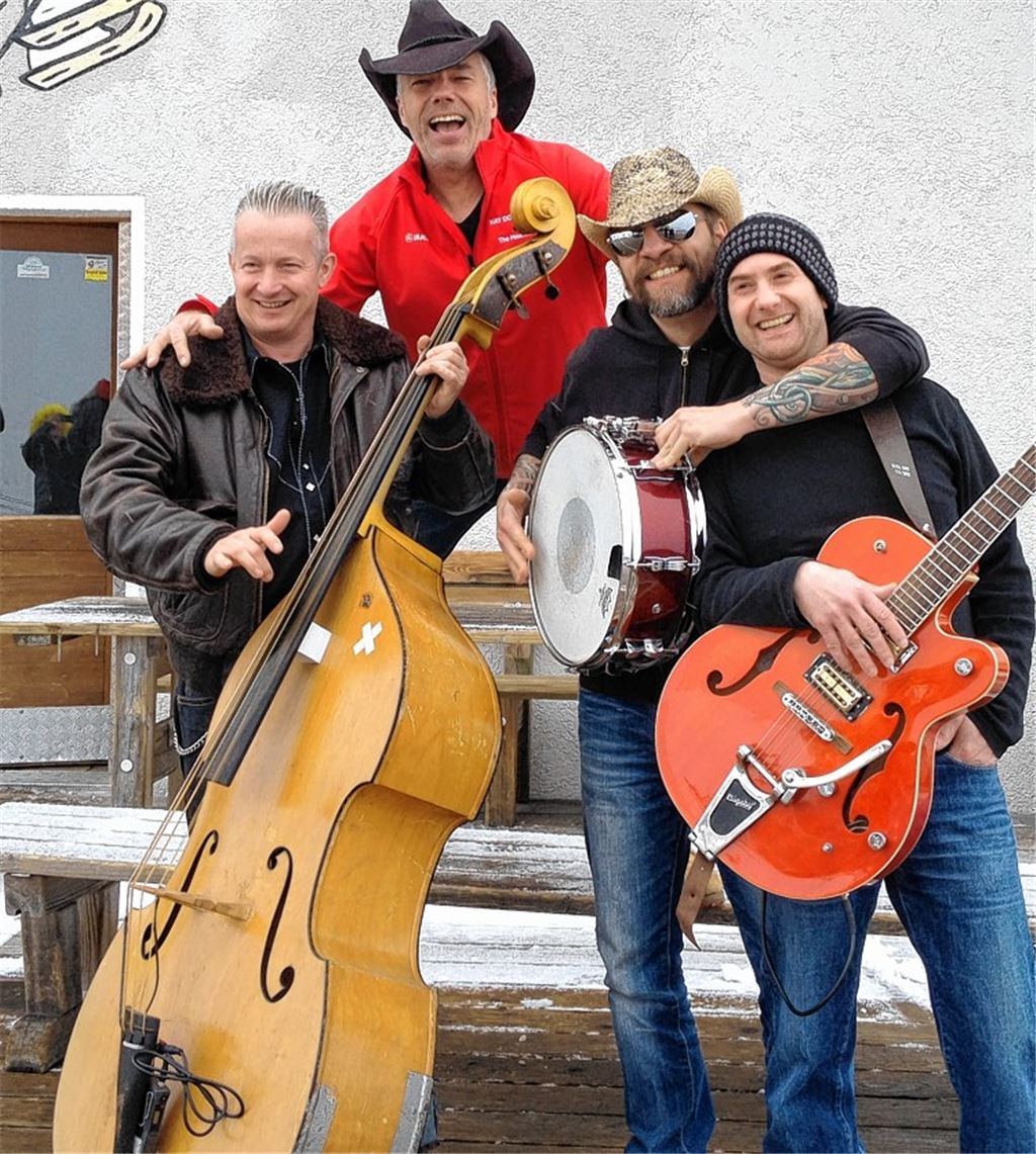 Wolfgang Kienzle (2.v.li.) und seine Band spielen am Samstag im Musicpark.
