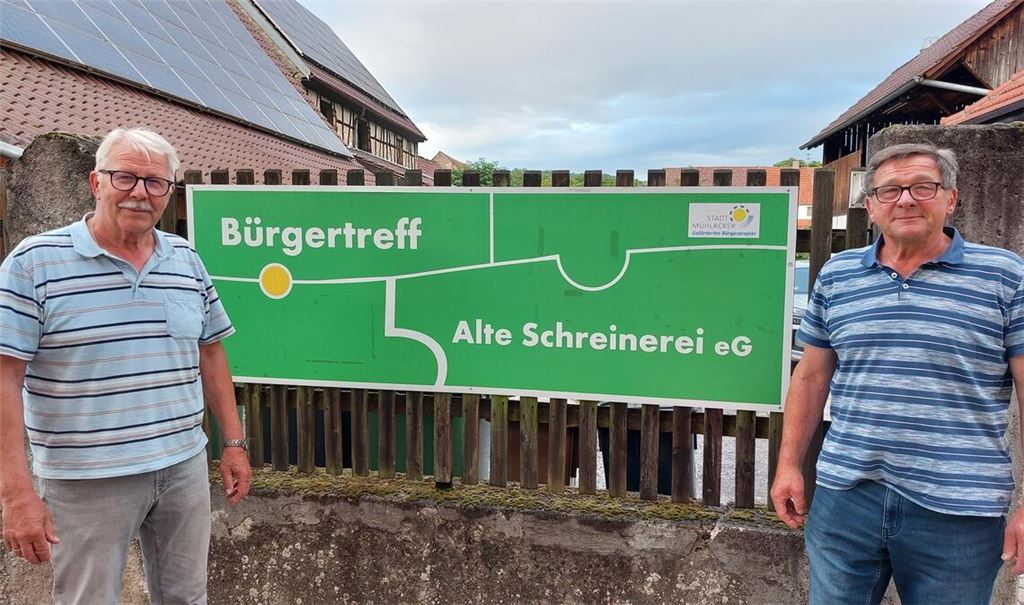 Wolfgang Schreiber als Aufsichtsratsvorsitzender(li.) und Uli Böhmer als Vorstandsmitglied ergänzen das Team des Bürgerladens in Mühlhausen. Foto: privat