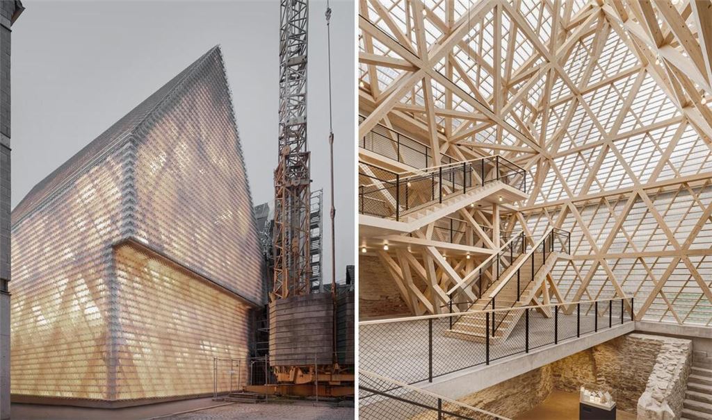 Wulf Architekten aus Stuttgart haben auf einer Brachfläche in Reutlingen ein Haus aus Biberschwanzglasziegeln und Fachwerk gebaut.