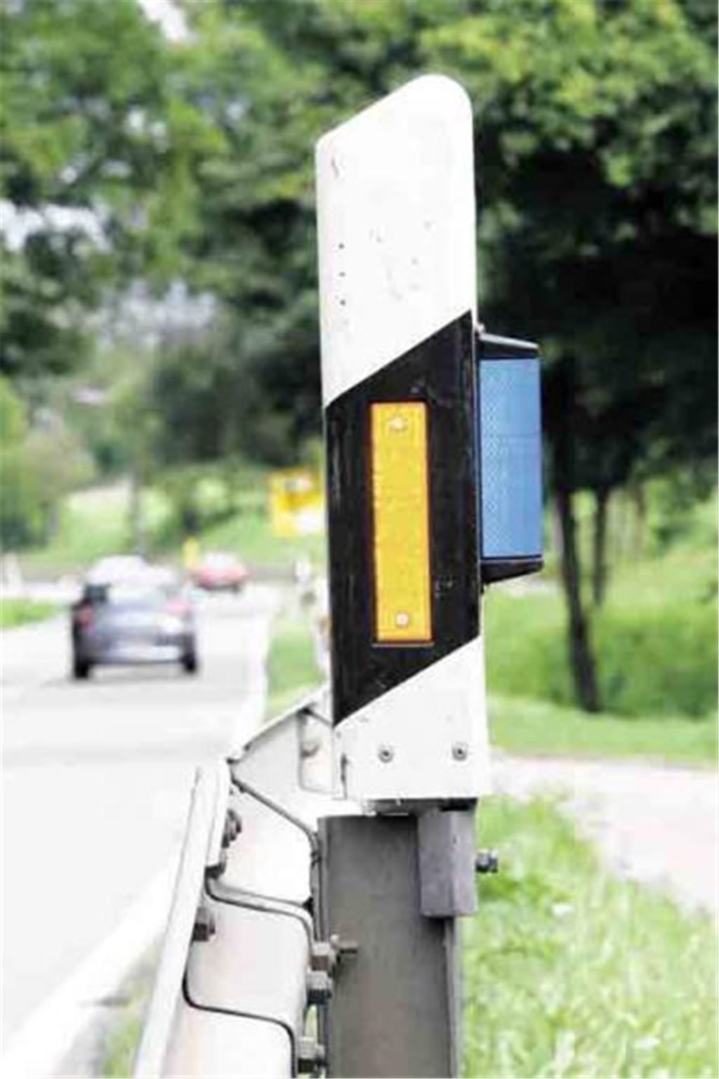 Wunderwaffe gegen Wildunfälle? An immer mehr Landstraßen in der Region sind die blauen Wildwarnreflektoren zu sehen.
Foto: Tilo Keller
