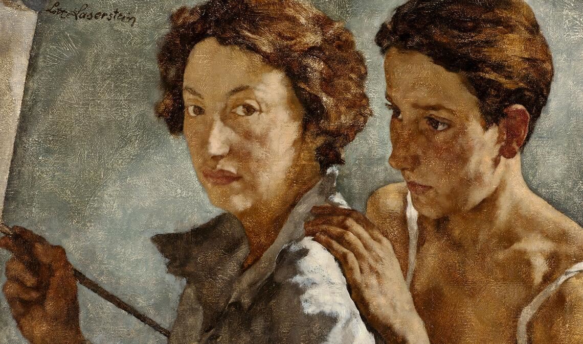 Zärtliche Berührung: Lotte Lasersteins Gemälde „Ich und mein Modell“