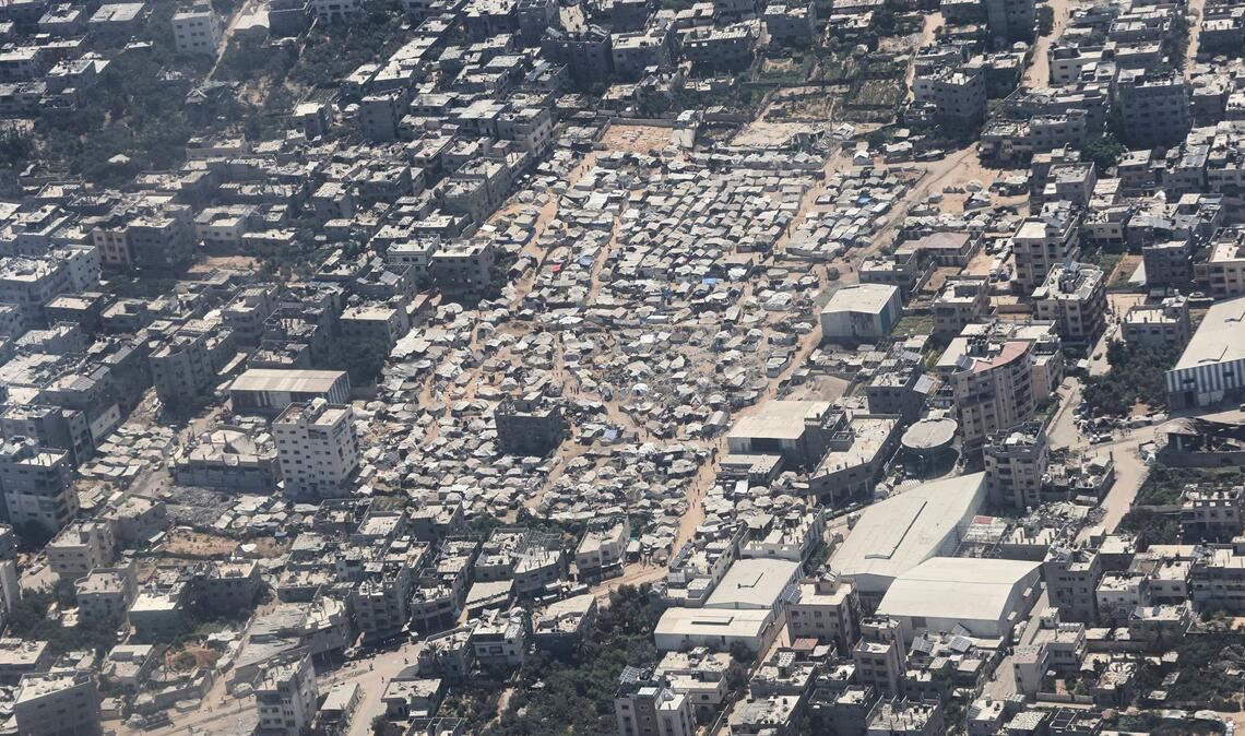 Israels Armee will rund 50.000 Reservisten einberufen Zeltlager in der Stadt Gaza. (Archivbild)