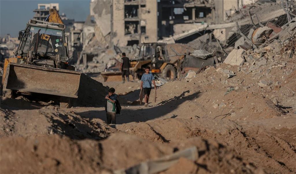 Zerstörte Gebäude südlich der Stadt Gaza. (Archivbild)