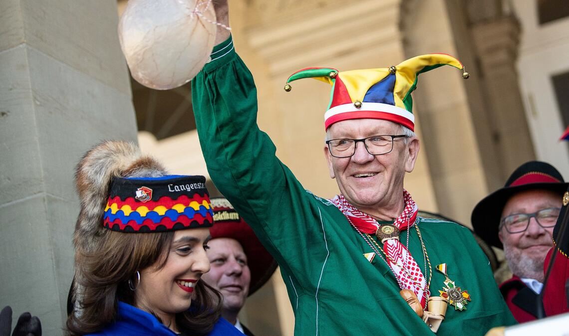 Zig närrische Reden und Termine absolvierte Ministerpräsident Kretschmann seit seinem Amtsantritt 2011 (Archivbild).