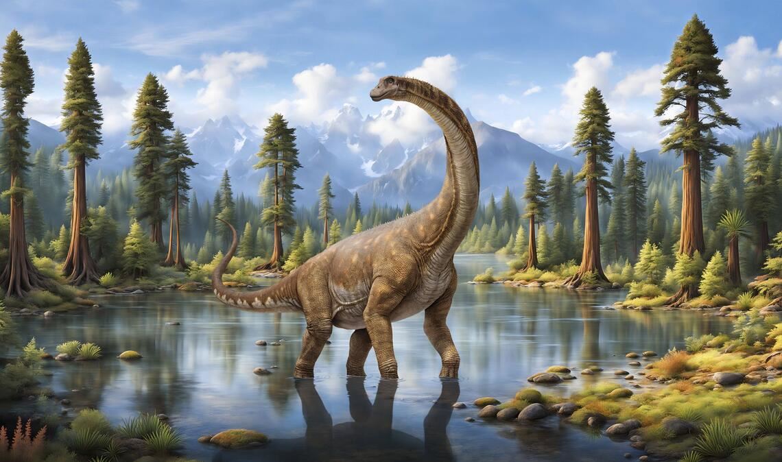 Zu den Sauropoden gehören die größten bekannten Landtiere überhaupt, mit einer Körperlänge von bis zu 40 Metern, bekannteste Vertreter sind Diplodocus oder Brachiosaurus.