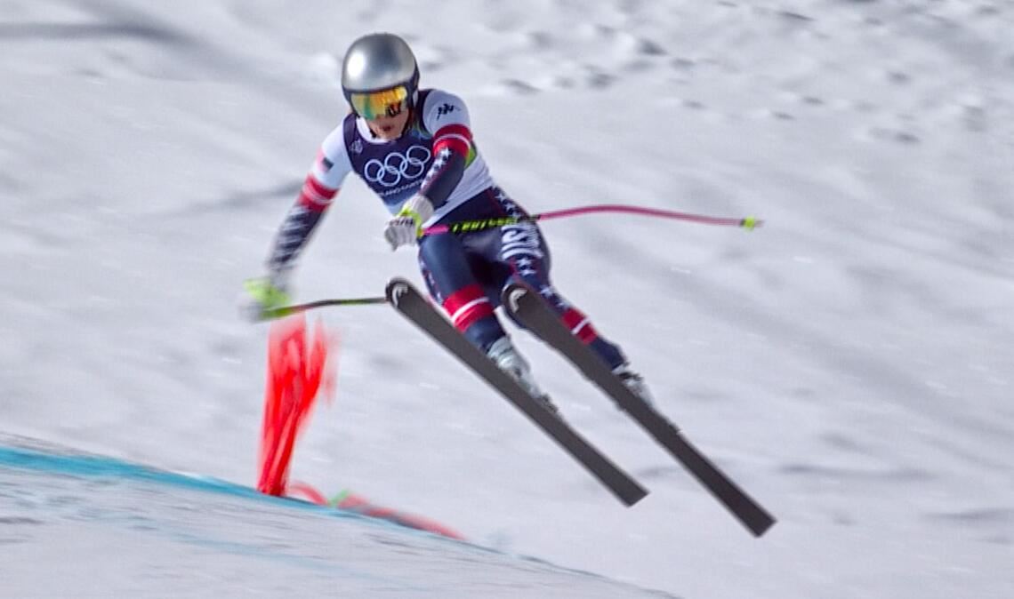 Zu eng am Tor – so passierte der Sturz von Lindsey Vonn in Cortina d’Ampezzo.
