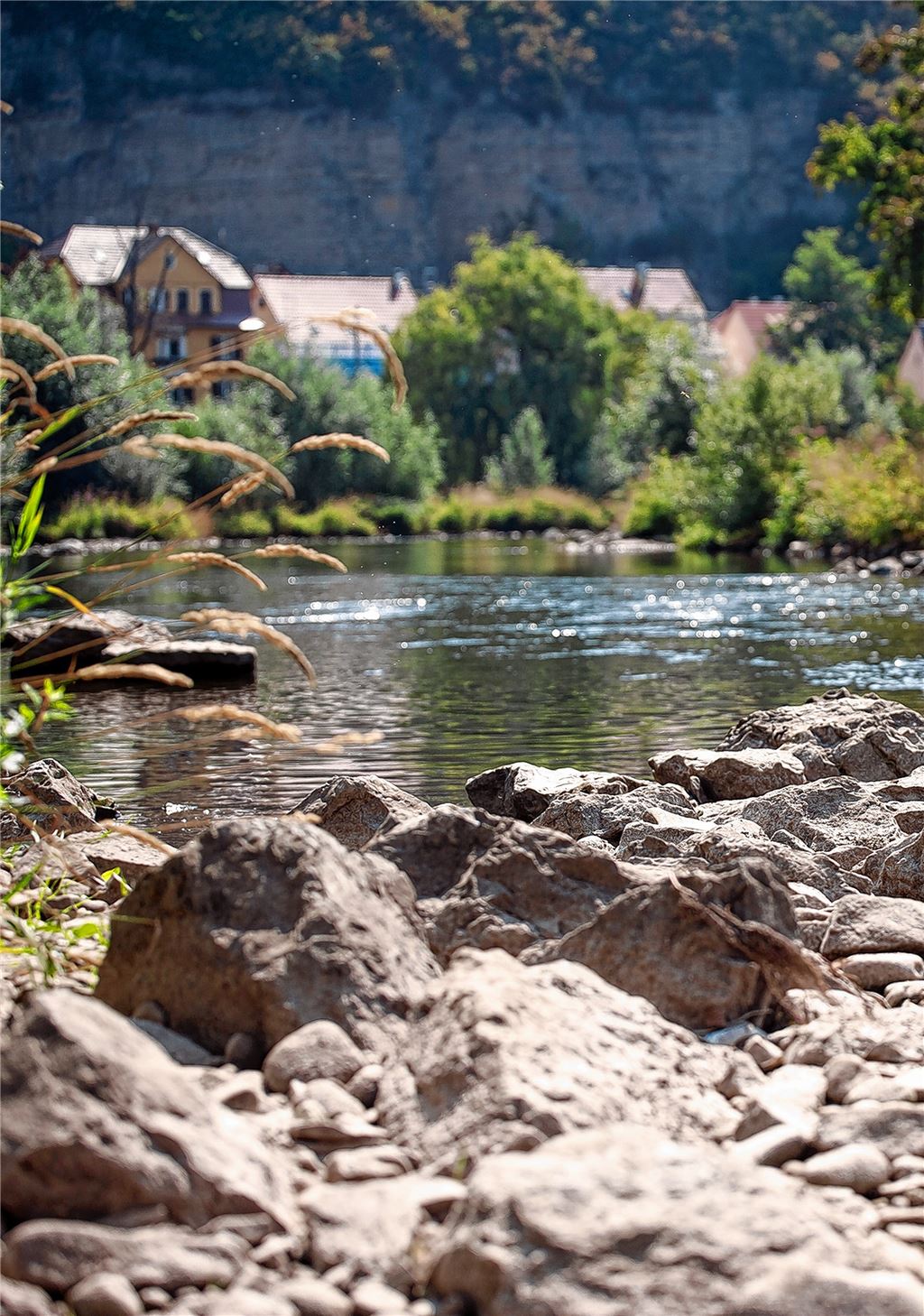 Zu trocken: Zum zweiten Mal nach 2018 verbietet der Enzkreis die Entnahme von (Gieß-)Wasser aus Gewässern wie der Enz.Fotomoment