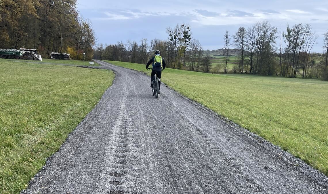Zu viel Split: Die Firma, die den Radweg zwischen Illingen und Lienzingen verbessern sollte, muss nacharbeiten – da sind sich ein Leser und die Verwaltung einig. Foto: privat