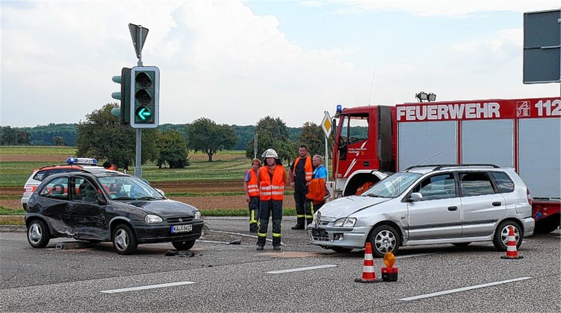 Zusammenstoß auf Kreuzung. Foto: Dietrich