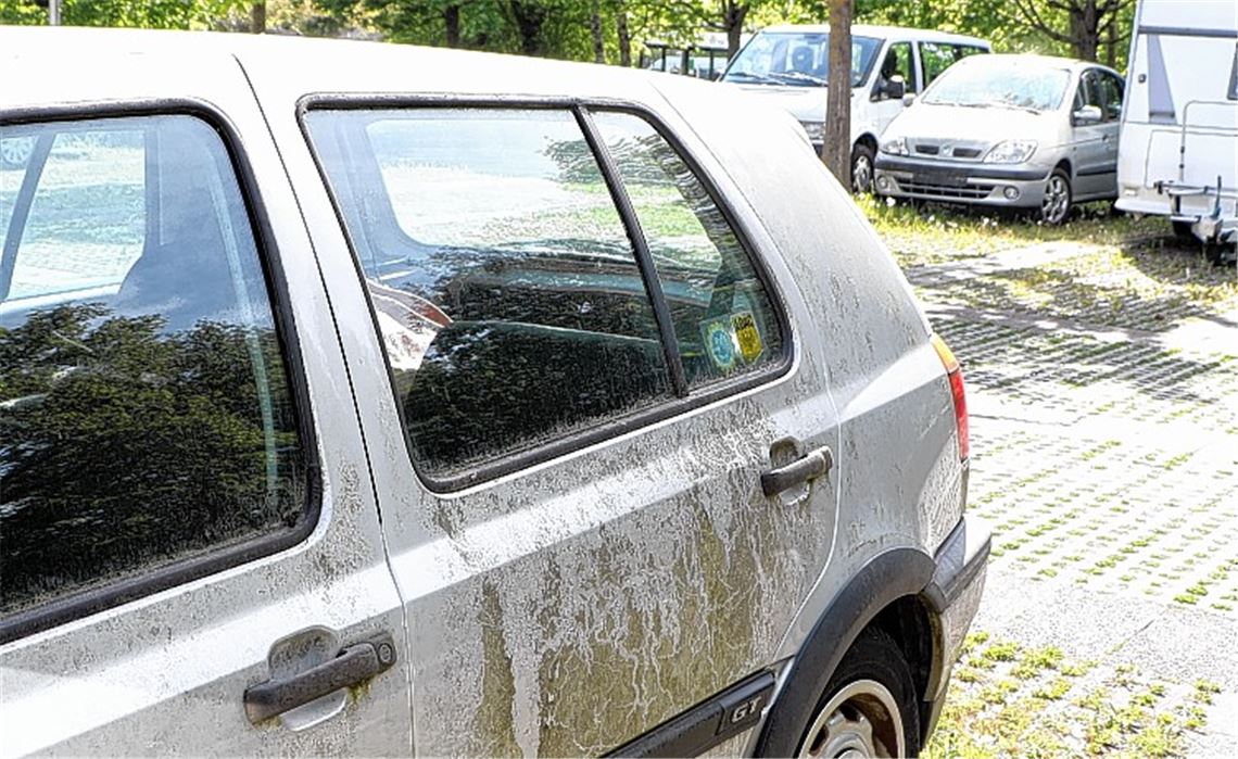 Schrottautos belegen Kliniken-Parkplatz