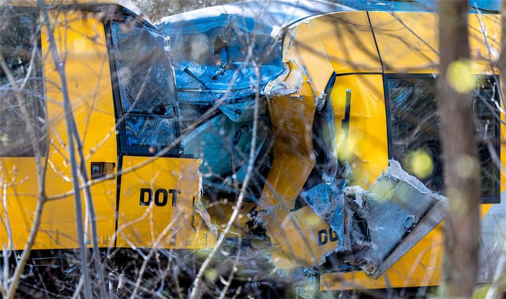 Zwei Züge stießen bei dem Unglück in Dänemark frontal zusammen.