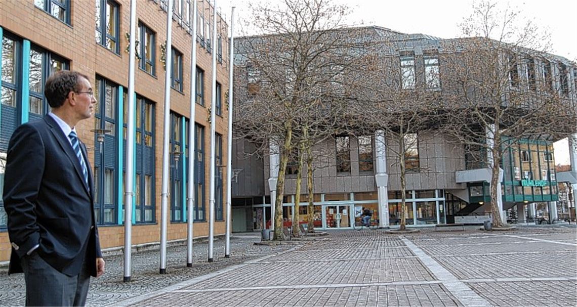 Zwischen Rathaus und Mühlehof: An Herausforderungen mangelt es der Stadt Mühlacker und ihrem Oberbürgermeister nicht – und die Stadtmitte ist nur eine von vielen „Großbaustellen“.