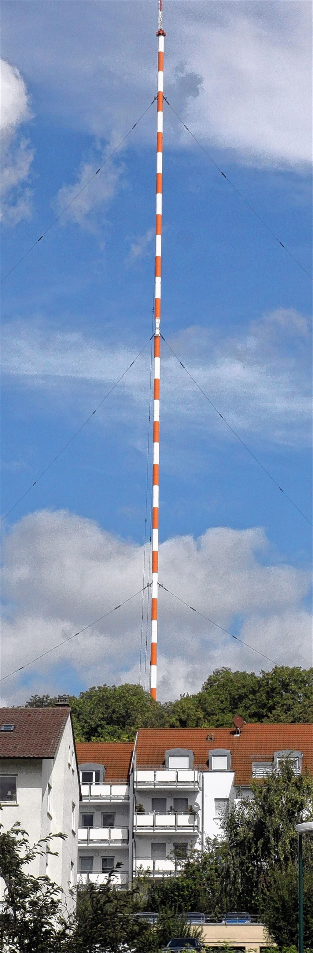 ...der Sender in Mühlacker, der fallen soll, ist mit 273 Metern etwas höher.