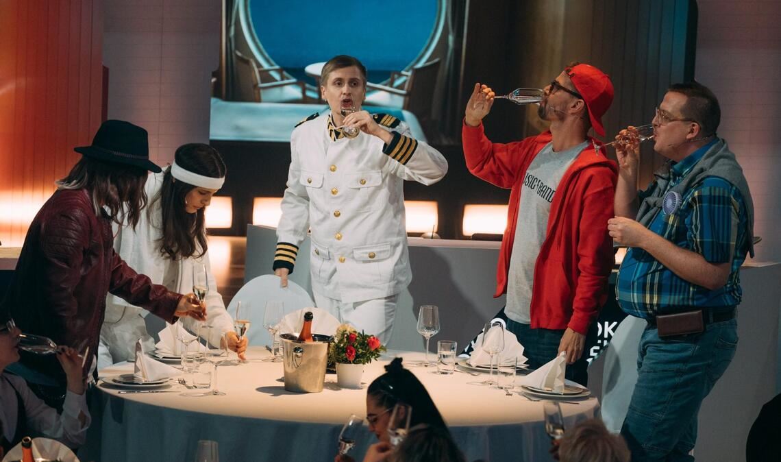 (v.l.n.r.) Nico Santos; Andrea Petkovic; Till Reiners; Joko Winterscheidt; Jonny